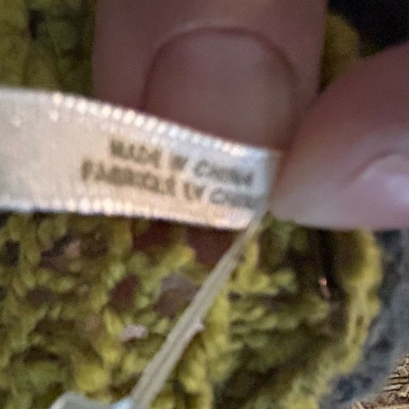 Free People Large Chunky Knit Cardigan - Yellow and Gray - new or like new - Picture 9 of 10